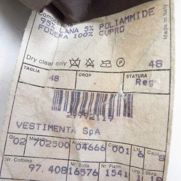 実際に弊社で買取させて頂いたGIORGIO ARMANI/ジョルジオアルマーニ 2B チェック テーラードジャケット/48の画像 3枚目