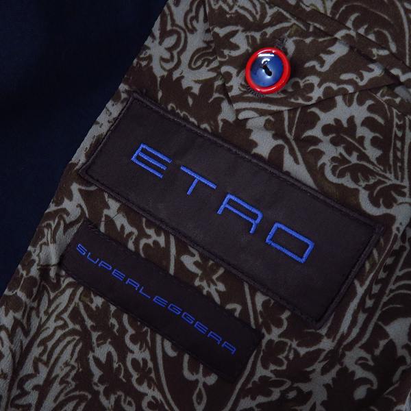 実際に弊社で買取させて頂いたETRO/エトロ 裏地シルク 2Bジャケット/48の画像 3枚目