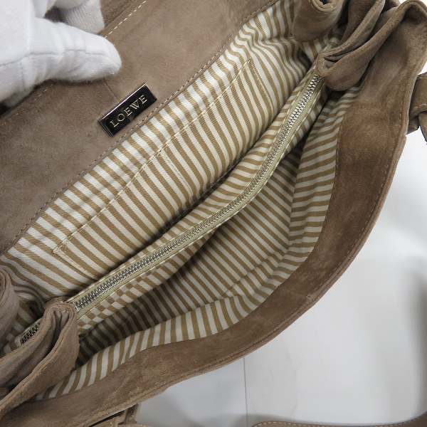 実際に弊社で買取させて頂いたLOEWE/ロエベ スエードショルダーバッグ/ハンドバッグの画像 3枚目