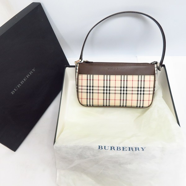 実際に弊社で買取させて頂いたBURBERRY/バーバリー ノヴァチェック 肩掛けバッグ/ハンドバッグ レザー切り替えの画像 7枚目