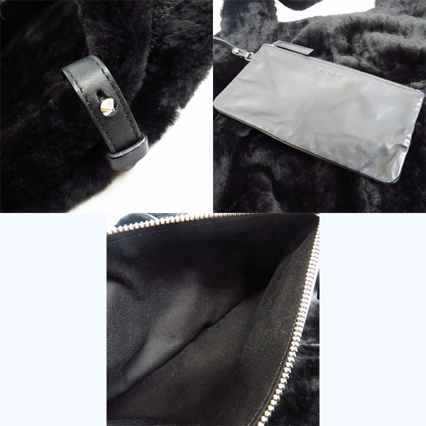 実際に弊社で買取させて頂いたGIVENCHY/ジバンシー リバーシブル トートバッグ ムートン ポーチ付き ブラックの画像 6枚目