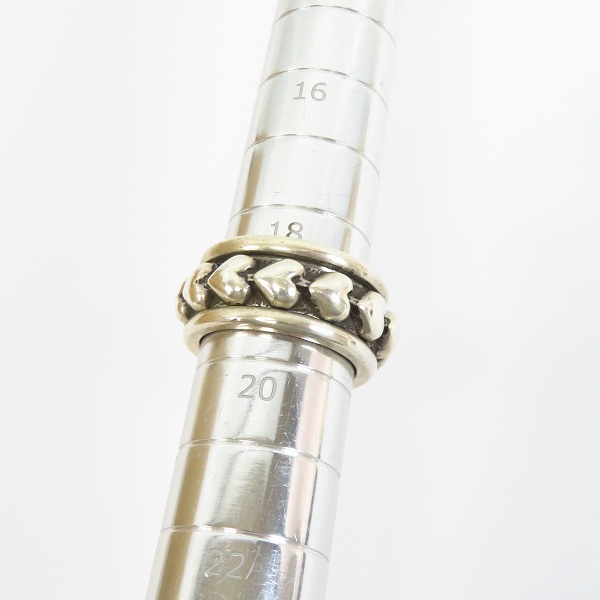 実際に弊社で買取させて頂いたLEATHERS AND TREASURES/レザーズ&トレジャーズ リボルビング ハート リング 19-19.5号の画像 4枚目