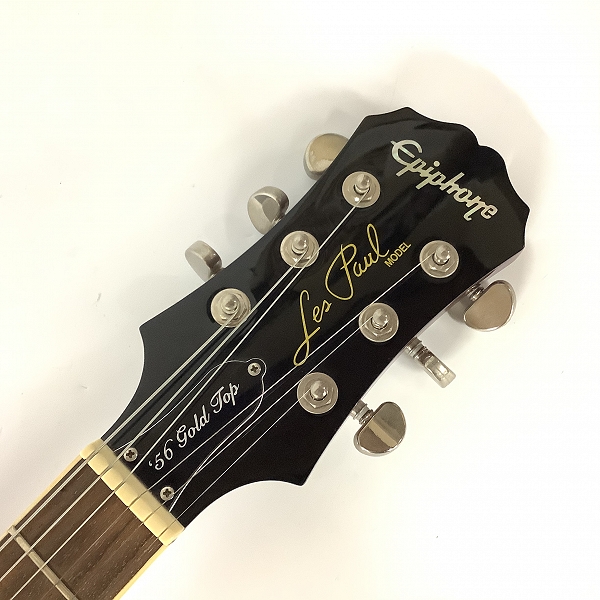 実際に弊社で買取させて頂いた★Epiphone/エピフォン Les Paul '56 Gold Top レスポール ゴールドトップ エレキギター ソフトケース付きの画像 1枚目