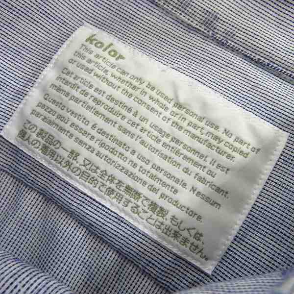 実際に弊社で買取させて頂いたkolor/カラー ラミー混 １フロントポケット 長袖シャツ 13SCM-B08112/2の画像 2枚目