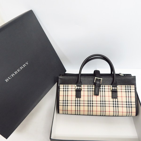 実際に弊社で買取させて頂いたBURBERRY/バーバリー ノヴァチェック ハンドバッグ レザー切り替えの画像 8枚目