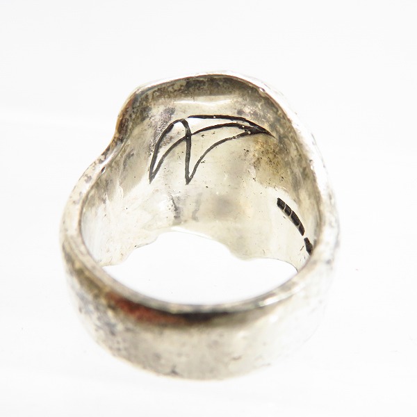 実際に弊社で買取させて頂いたCRAZY PIG/クレイジーピッグ THREE QUARTER SKULL&BONE RING 19号の画像 5枚目