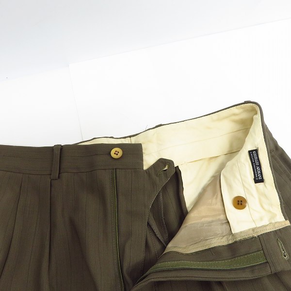 実際に弊社で買取させて頂いたGIORGIO ARMANI/ジョルジオアルマーニ ダブルボタン テーラードジャケット/パンツ セットアップ スーツ/48の画像 4枚目