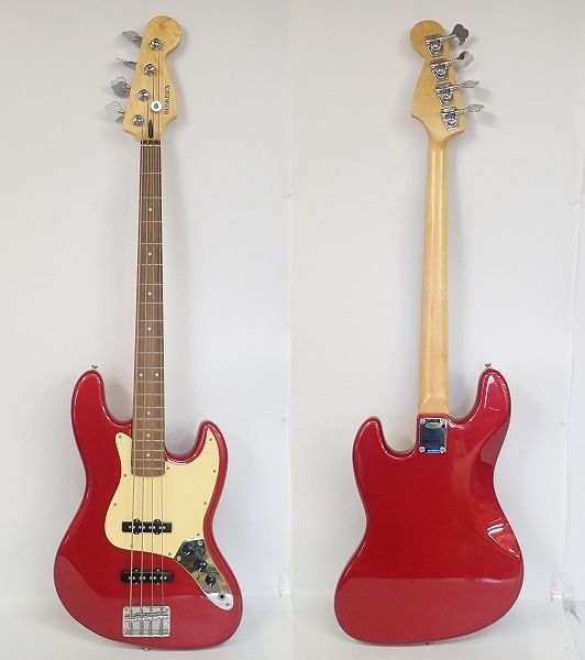 実際に弊社で買取させて頂いた★BUSKERS/バスカーズ ジャズベース タイプ メタリックレッド エレキベース の画像 1枚目