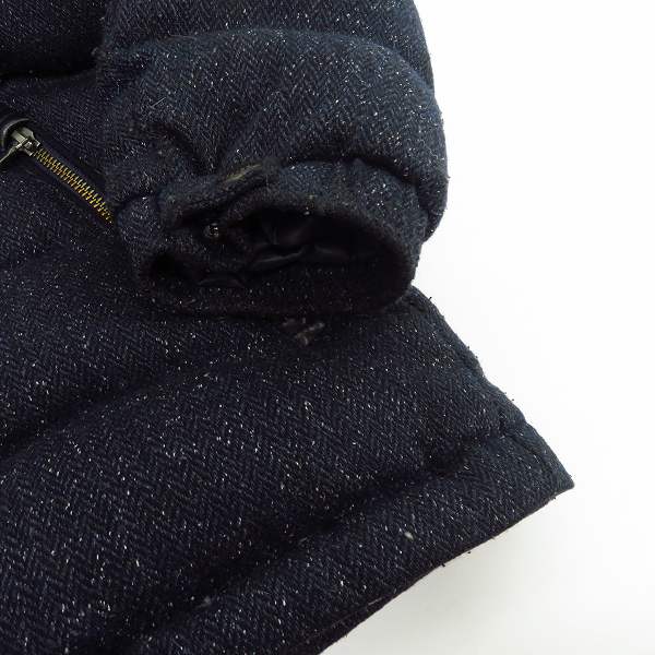 実際に弊社で買取させて頂いたEDIFICE/エディフィス ツイード ウール シルク混 ダウンジャケット 44の画像 8枚目