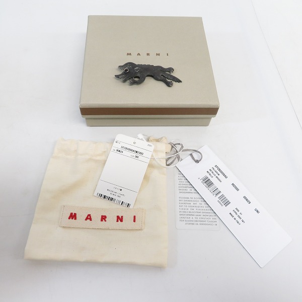 実際に弊社で買取させて頂いたMARNI/マルニ×KAZUMA NAGAI/長井一馬 メタル バードブローチの画像 6枚目