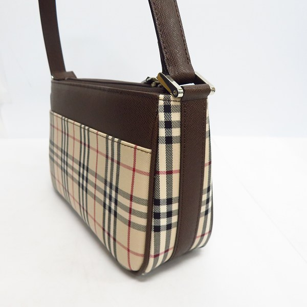 実際に弊社で買取させて頂いたBURBERRY/バーバリー ノヴァチェック 肩掛けバッグ/ハンドバッグ レザー切り替えの画像 3枚目