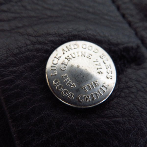 実際に弊社で買取させて頂いた【未使用】THE CRIMIE/クライミー LEATHER BORN FREE SHIRT JACKET CR01-01K5-JK51 Mの画像 5枚目