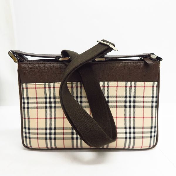 実際に弊社で買取させて頂いたBURBERRY/バーバリー ノヴァチェック ショルダーバッグ レザー切り替えの画像 2枚目