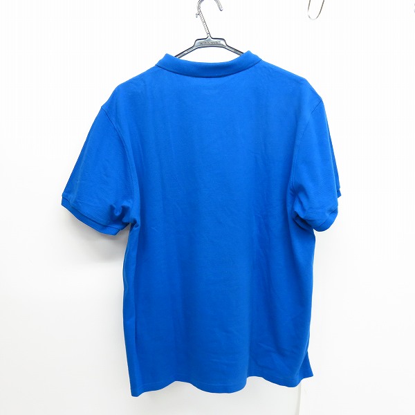 実際に弊社で買取させて頂いたBURBERRY LONDON/バーバリー ロンドン チェック柄切替 ホース刺繍 半袖ポロシャツ 青系 3Lの画像 1枚目