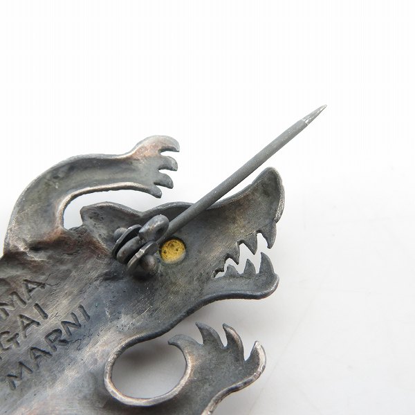 実際に弊社で買取させて頂いたMARNI/マルニ×KAZUMA NAGAI/長井一馬 メタル バードブローチの画像 2枚目