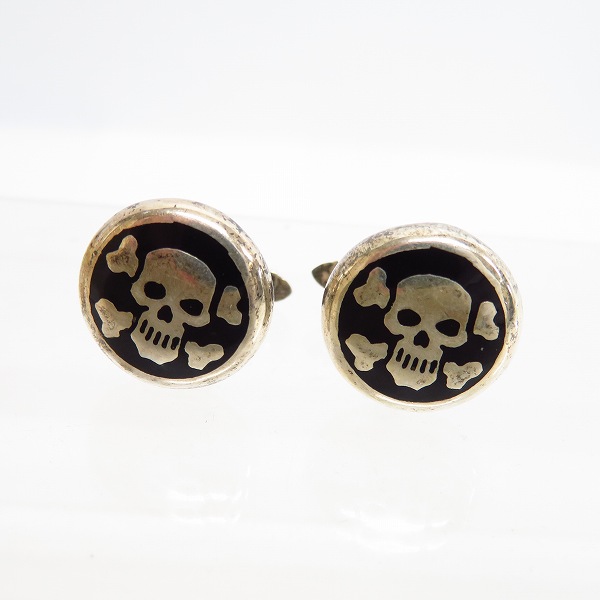 実際に弊社で買取させて頂いたCRAZY PIG/クレイジーピッグ スカル&クロスボーン カフス