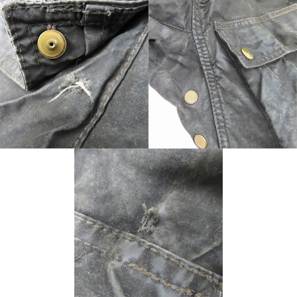 実際に弊社で買取させて頂いたBelstaff/ベルスタッフ TRIALMASTER/トライアルマスター ヴィンテージ ジャケット 内チェック ブラック系の画像 6枚目