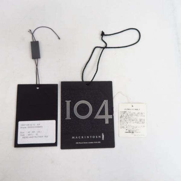 実際に弊社で買取させて頂いた【定価14万】104 MACKINTOSH/ワンオーフォーマッキントッシュ ゴム引き コーデュロイ ジャケット/ブルゾン /40の画像 9枚目