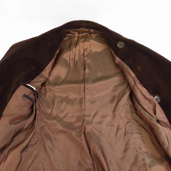 実際に弊社で買取させて頂いた【JPタグ】HELMUT LANG/ヘルムート・ラング アーカイブ コーデュロイ Pコート ブラウン size：44の画像 6枚目