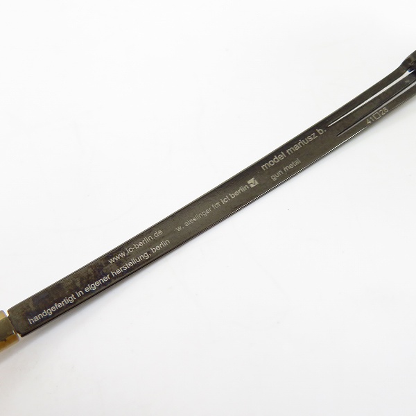 実際に弊社で買取させて頂いたic!berlin/アイシーベルリン mariusz メガネフレーム 度入りの画像 4枚目