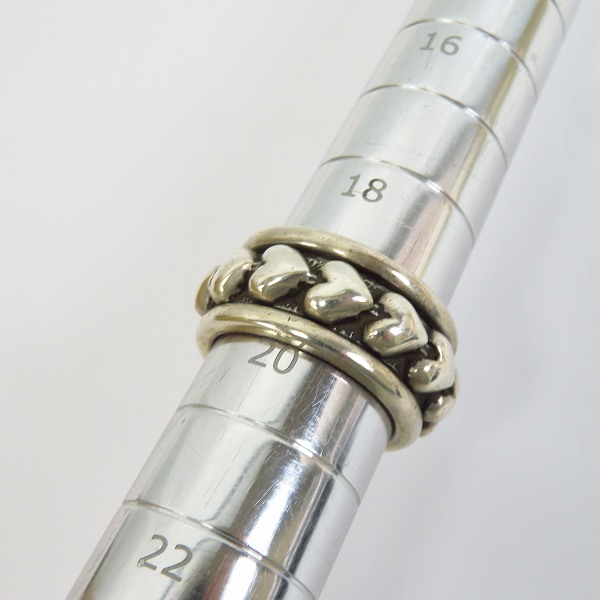 実際に弊社で買取させて頂いたLEATHERS AND TREASURES/レザーズ&トレジャーズ リボルビング ハート リング 19-19.5号の画像 5枚目