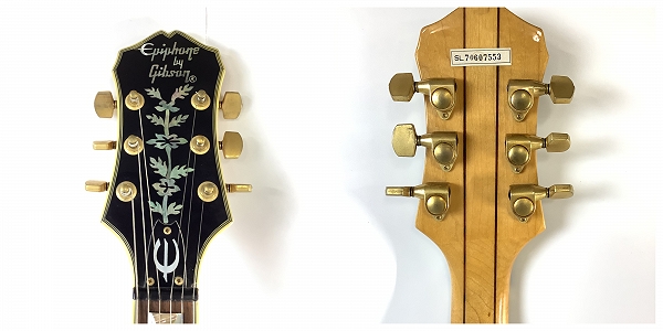 実際に弊社で買取させて頂いた★Epiphone by Gibson/エピフォン Sheraton シェラトン Wネーム セミアコ エレキギター ハードケース付きの画像 7枚目