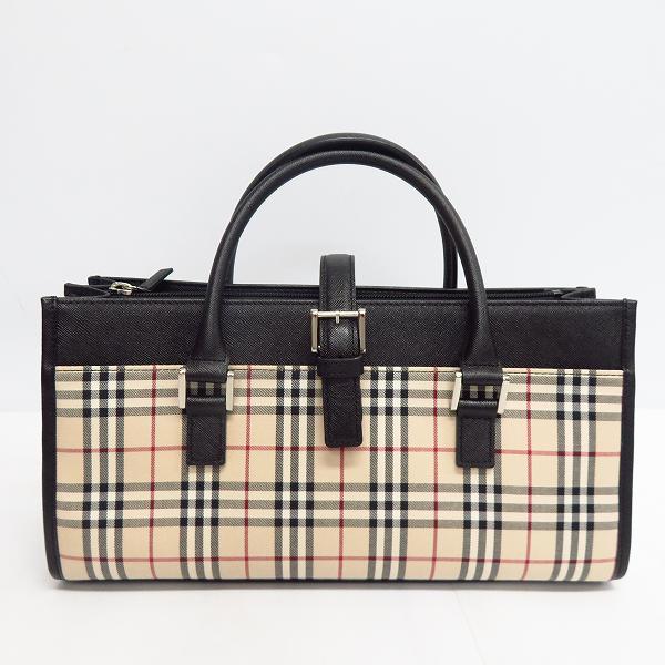 実際に弊社で買取させて頂いたBURBERRY/バーバリー ノヴァチェック ハンドバッグ レザー切り替えの画像 1枚目