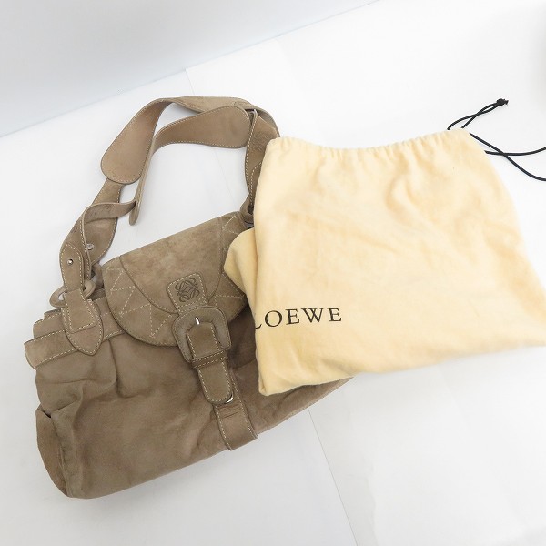 実際に弊社で買取させて頂いたLOEWE/ロエベ スエードショルダーバッグ/ハンドバッグの画像 9枚目