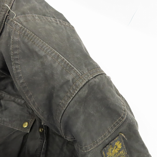 実際に弊社で買取させて頂いたBelstaff/ベルスタッフ TRIALMASTER/トライアルマスター ヴィンテージ ジャケット 内チェック ブラック系の画像 8枚目