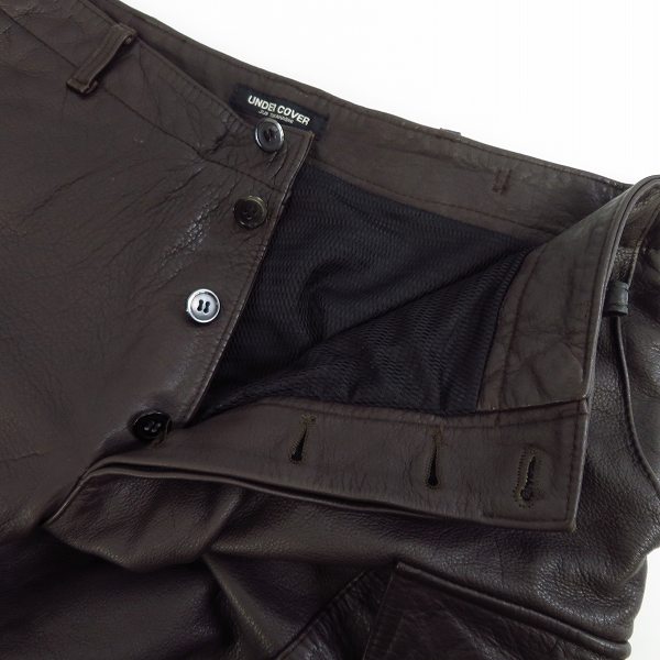 UNDERCOVER/アンダーカバー 牛革 レザー ハーフパンツ UC-6W-P-08の