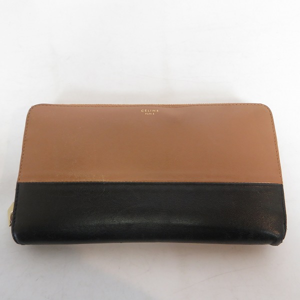 実際に弊社で買取させて頂いたCELINE/セリーヌ ラウンドファスナー ウォレット 長財布 バイカラー