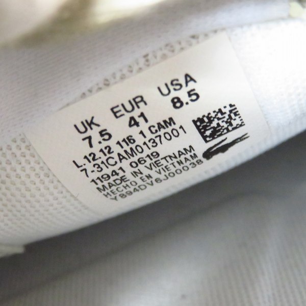 実際に弊社で買取させて頂いたLACOSTE/ラコステ L.12.12 ワニロゴ ピケ ローカット スニーカー/US8.5の画像 6枚目