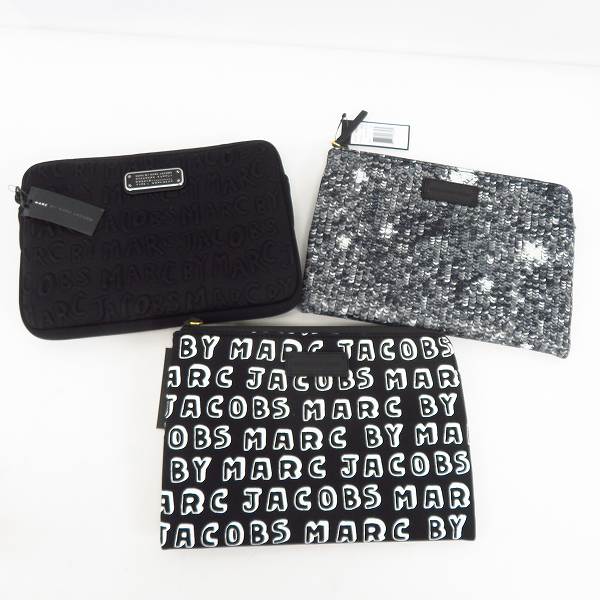実際に弊社で買取させて頂いた【未使用】MARC BY MARC JACOBS/マークバイマークジェイコブス ミニクラッチ/ポーチ M0002302/M0003463/M0002308 3点セット