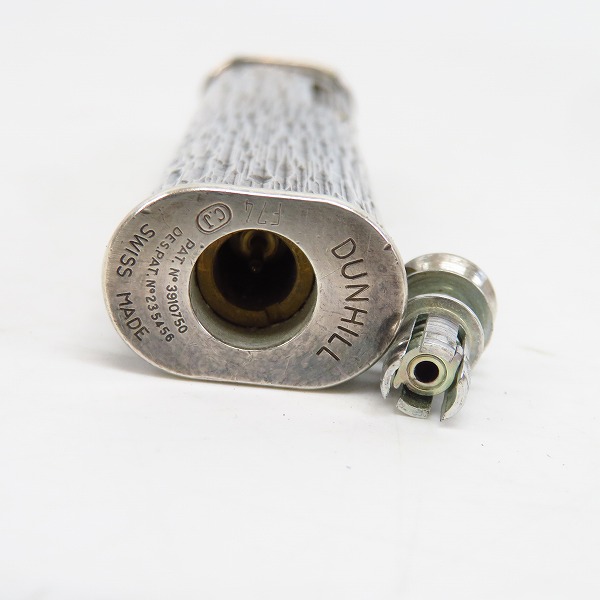 実際に弊社で買取させて頂いたdunhill/ダンヒル タタキ加工 サイドローラー ガスライター スティックタイプ シルバーの画像 3枚目