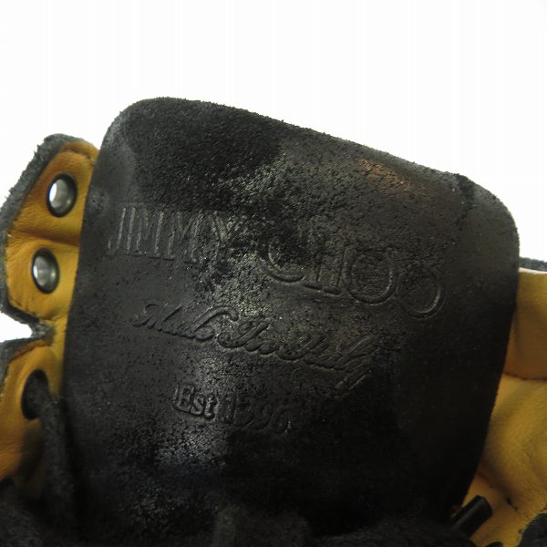 実際に弊社で買取させて頂いたJIMMY CHOO/ジミーチュウ スター ハイカットスニーカー ブラック/40.5の画像 6枚目