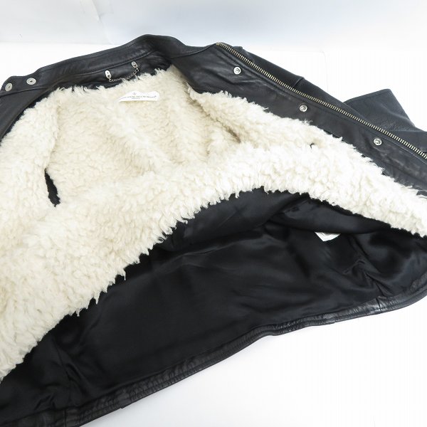 実際に弊社で買取させて頂いたGOLDEN GOOSE/ゴールデングース ボアライナー付き 羊革 シングルライダース/XSの画像 4枚目