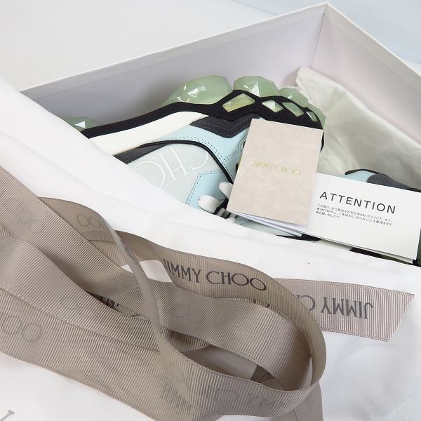 実際に弊社で買取させて頂いたJIMMY CHOO/ジミーチュウ DIAMOND X TRAINER/MUM X POWDER BLUE MIX 204 42の画像 7枚目