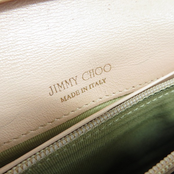 実際に弊社で買取させて頂いたJIMMY CHOO/ジミーチュウ スタースタッズ エナメルレザー 長財布の画像 5枚目