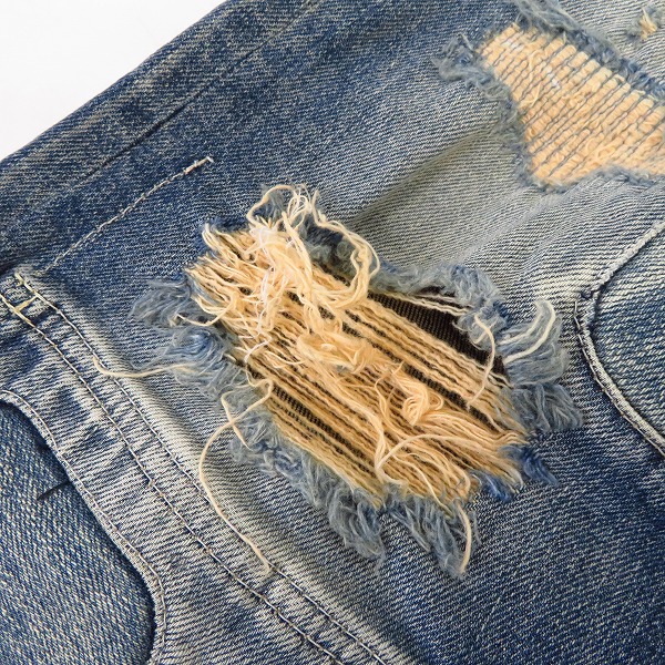 実際に弊社で買取させて頂いたMIHARAYASUHIRO/ミハラヤスヒロ リペア加工 デニムパンツ 21022111/44の画像 6枚目