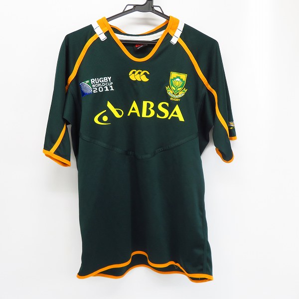 実際に弊社で買取させて頂いたCANTERBURY/カンタベリー ラグビー W杯 2011 南アフリカ代表 レプリカジャージ Size：L