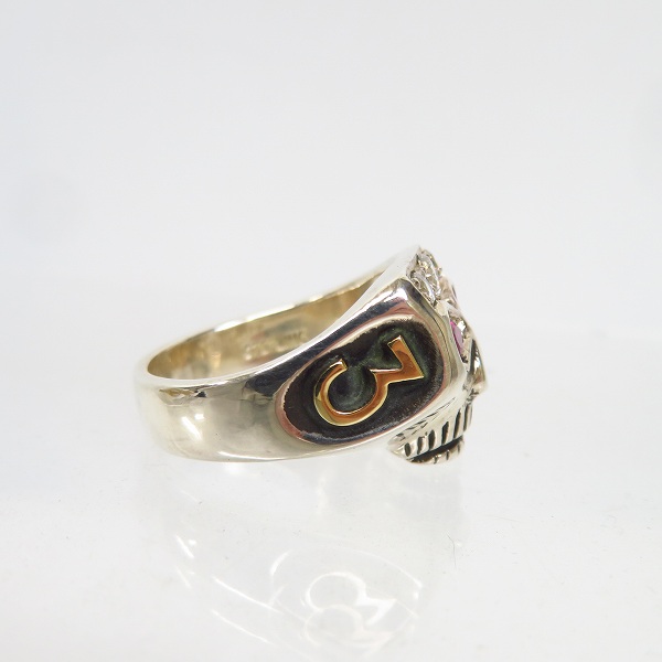 実際に弊社で買取させて頂いたFLASH POINT/フラッシュポイント ジムスカルリング RUBY/ルビー C-MAG/16号の画像 4枚目