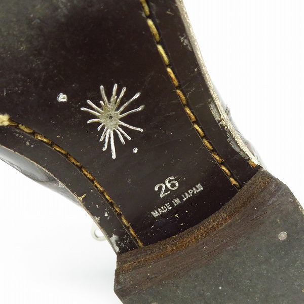 実際に弊社で買取させて頂いたMIHARAYASUHIRO/ミハラヤスヒロ 炙り出しストレートチップシューズ 26 の画像 5枚目