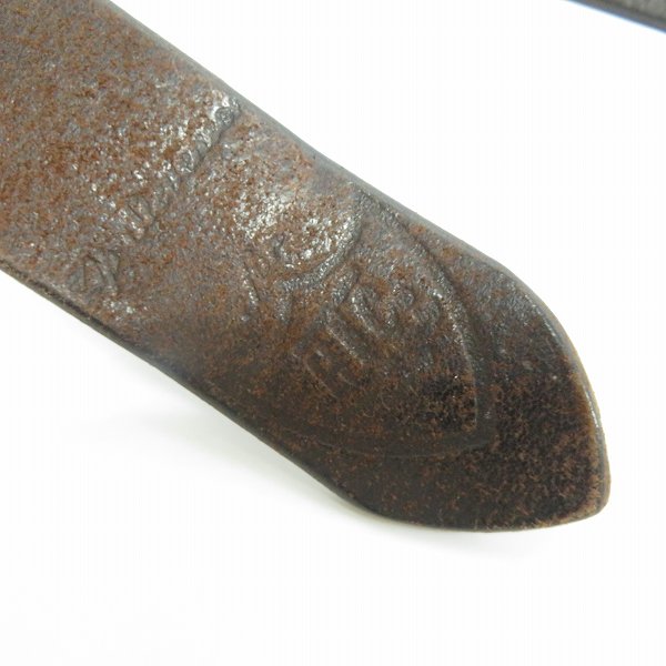 実際に弊社で買取させて頂いたHTC/Hollywood Trading Company/エイチティーシー ゴールドダブルリングレザーベルト ブラウン/32の画像 1枚目