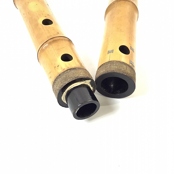 実際に弊社で買取させて頂いた難あり 尺八 琴古流 正人 銘 約58cm 和楽器 補修有りの画像 6枚目