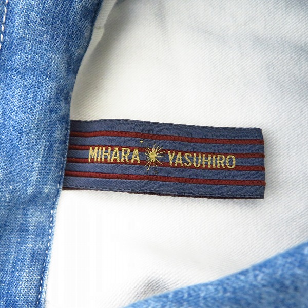 実際に弊社で買取させて頂いたMIHARAYASUHIRO/ミハラヤスヒロ デニムシャツ ブリーチ加工 41023168/46の画像 2枚目