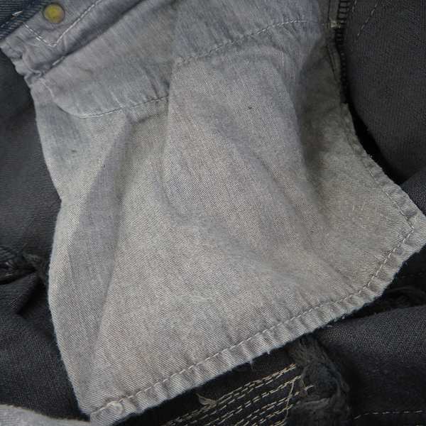 実際に弊社で買取させて頂いたIF SIX WAS NINE/イフシックスワズナイン ダメージ加工 デニムパンツ MUD MAX/BCM 351DK/ブラック系/30の画像 9枚目