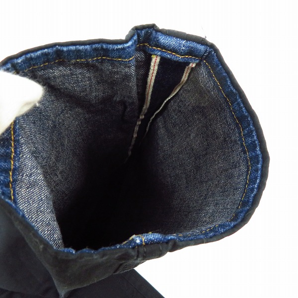 実際に弊社で買取させて頂いたMIHARAYASUHIRO/ミハラヤスヒロ チノパンツ 内デニム加工 ブラック系 51122198/46の画像 8枚目