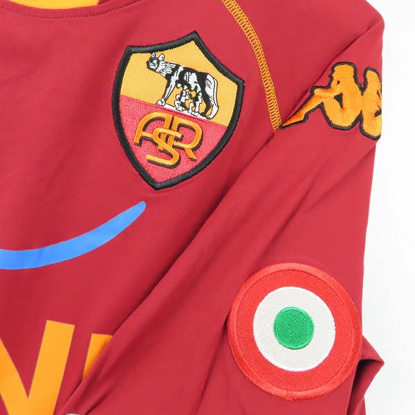 実際に弊社で買取させて頂いたKappa/カッパ セリエA ASローマ 10番 TOTTI/トッティ ホームユニフォーム/Lの画像 4枚目