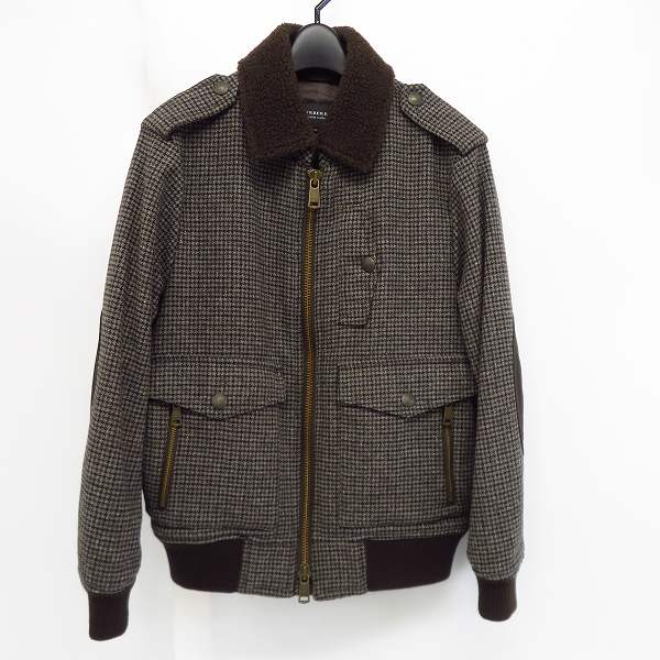 実際に弊社で買取させて頂いたBURBERRY/バーバリー ブラックレーベル 千鳥 ボア ウール混 ジャケット D1F26-624-07/M