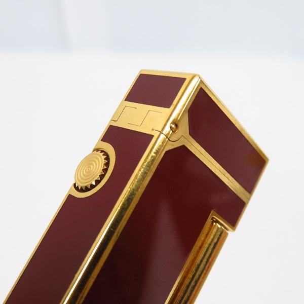 実際に弊社で買取させて頂いたdunhill/ダンヒル サイドローラーガスライター レッド×ゴールドの画像 5枚目